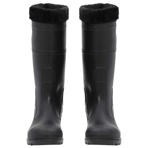 vidaXL Wellington Boots with Removable Lining Black Size 41 PVC