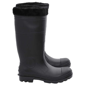 vidaXL Rubber Boots with Removable Lining Black Size 42 PVC