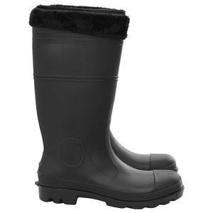 vidaXL Rubber Boots with Removable Lining Black Size 45 PVC