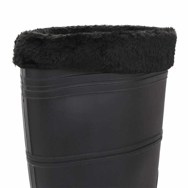 vidaXL Rubber Boots with Removable Lining Black Size 45 PVC
