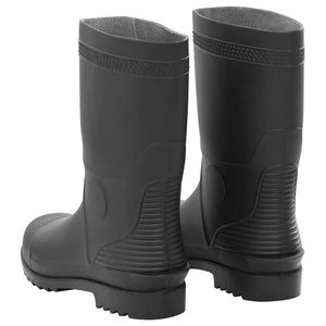 vidaXL Rubber Boots Black Size 46 PVC