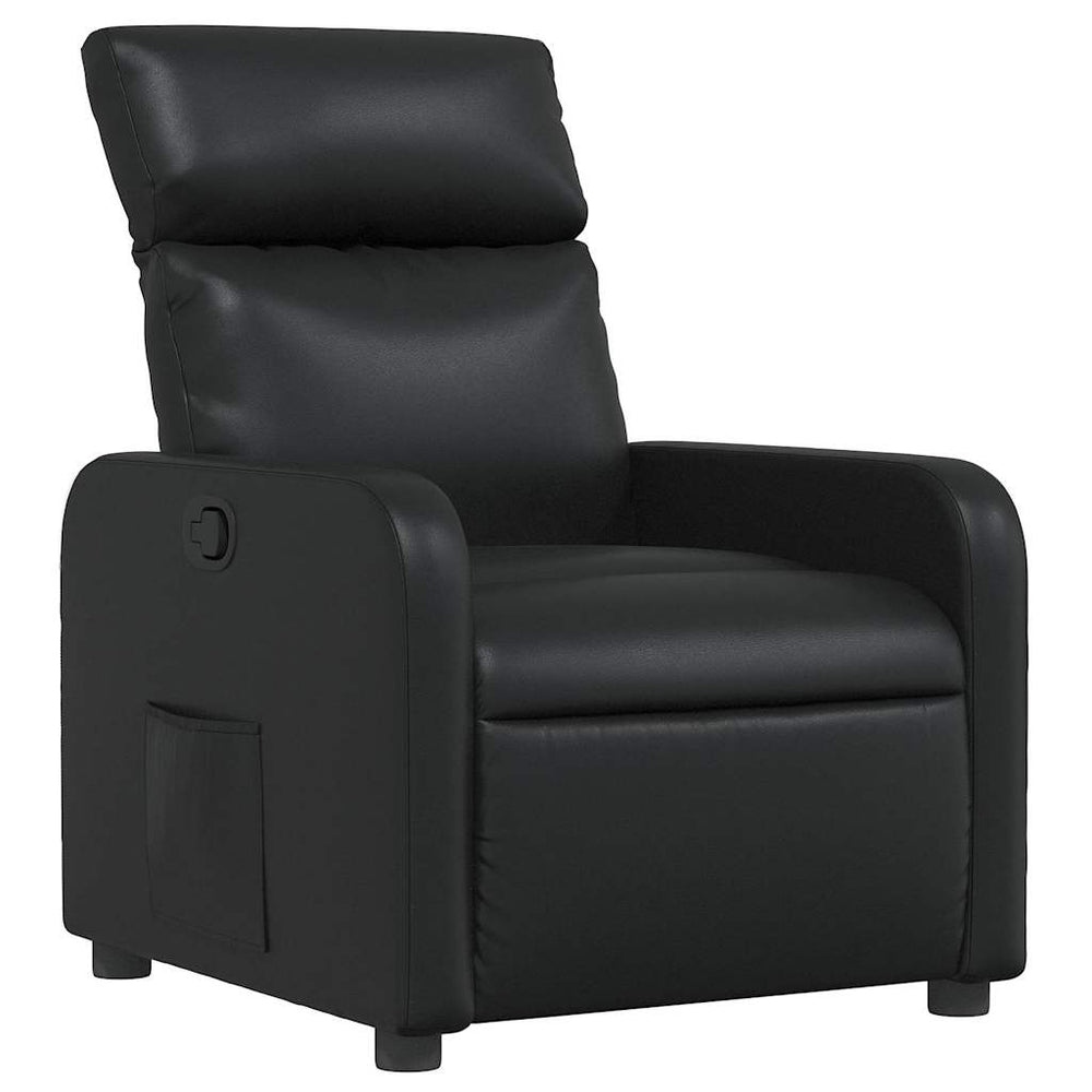 vidaXL Recliner Black Faux Leather