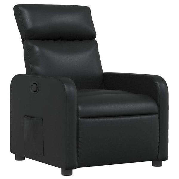 vidaXL Recliner Black Faux Leather