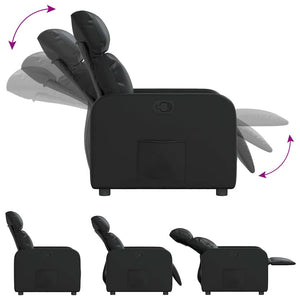 vidaXL Recliner Black Faux Leather