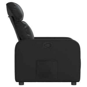vidaXL Recliner Black Faux Leather