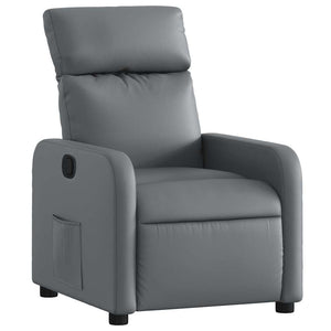 vidaXL Recliner Grey Faux Leather
