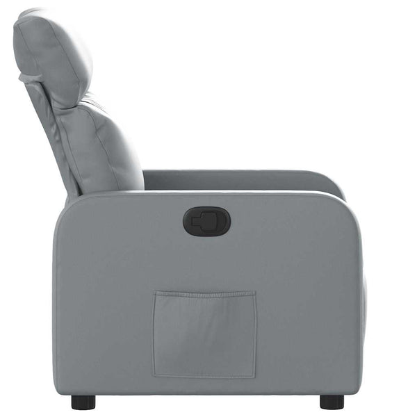vidaXL Recliner Grey Faux Leather