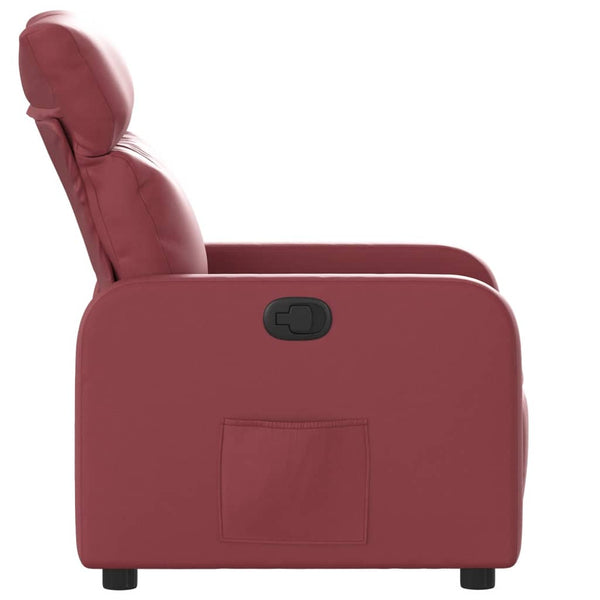 Weinroter Relaxsessel Kunstleder