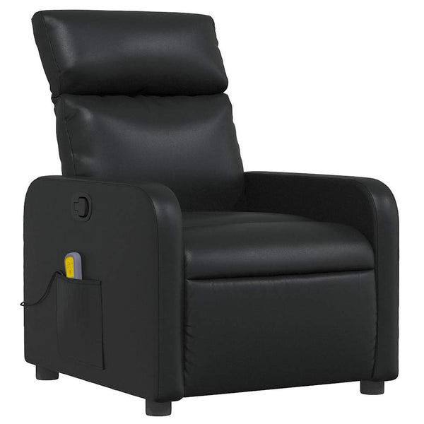 vidaXL Massage Chair Black Faux Leather