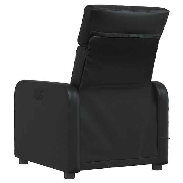 vidaXL Massage Chair Black Faux Leather