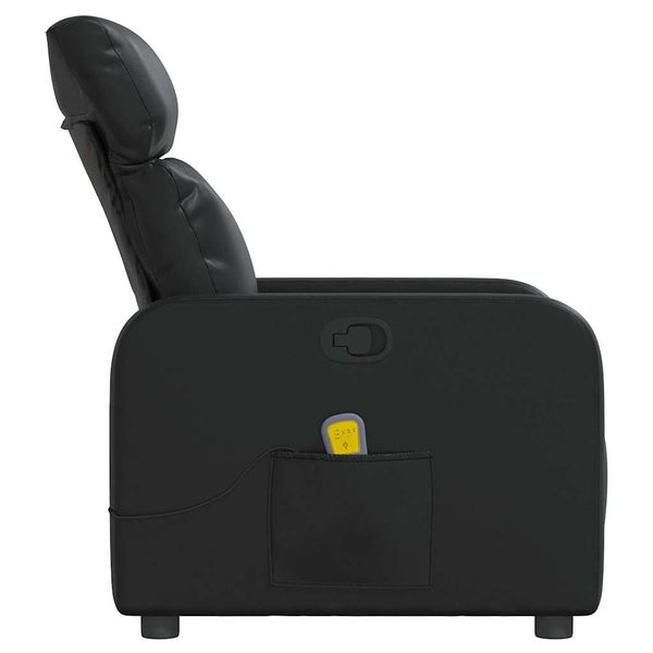 vidaXL Massage Chair Black Faux Leather