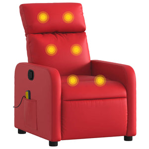 vidaXL Massage Chair Red Artificial Leather