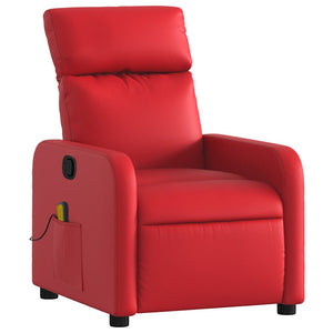 vidaXL Massage Chair Red Artificial Leather