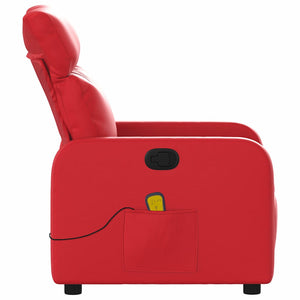 vidaXL Massage Chair Red Artificial Leather