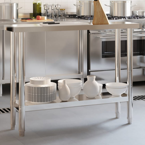 Edelstahl Küchentisch Arbeitstisch 110cm