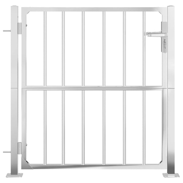 vidaXL Garden Gate 100 x 95 cm Stainless Steel