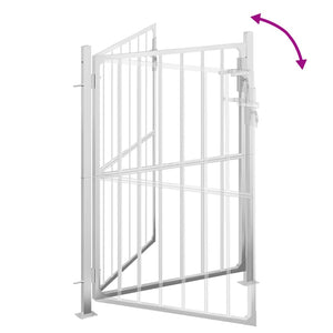 vidaXL Garden Gate 100 x 145 cm Stainless Steel