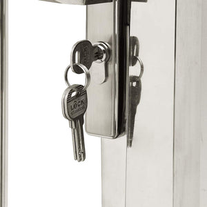 vidaXL Garden Gate 100 x 145 cm Stainless Steel