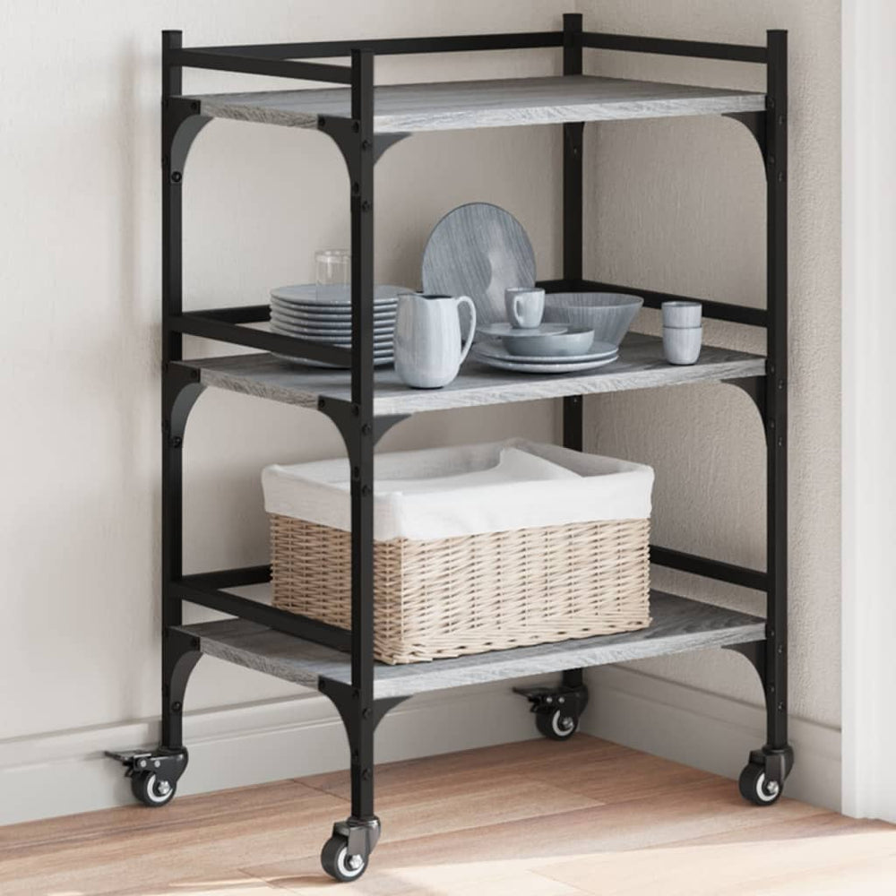 Küchenwagen Grau Sonoma 50x35x75,5 cm