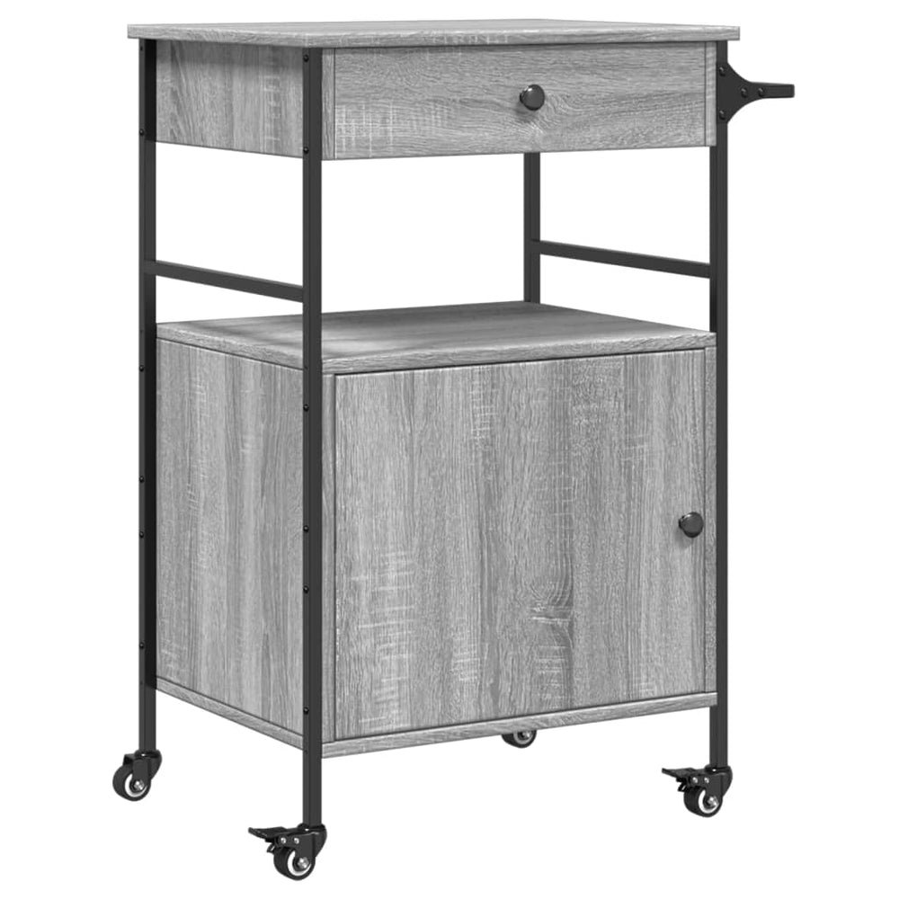 Küchenwagen Grau Sonoma 56x43x89,5 cm