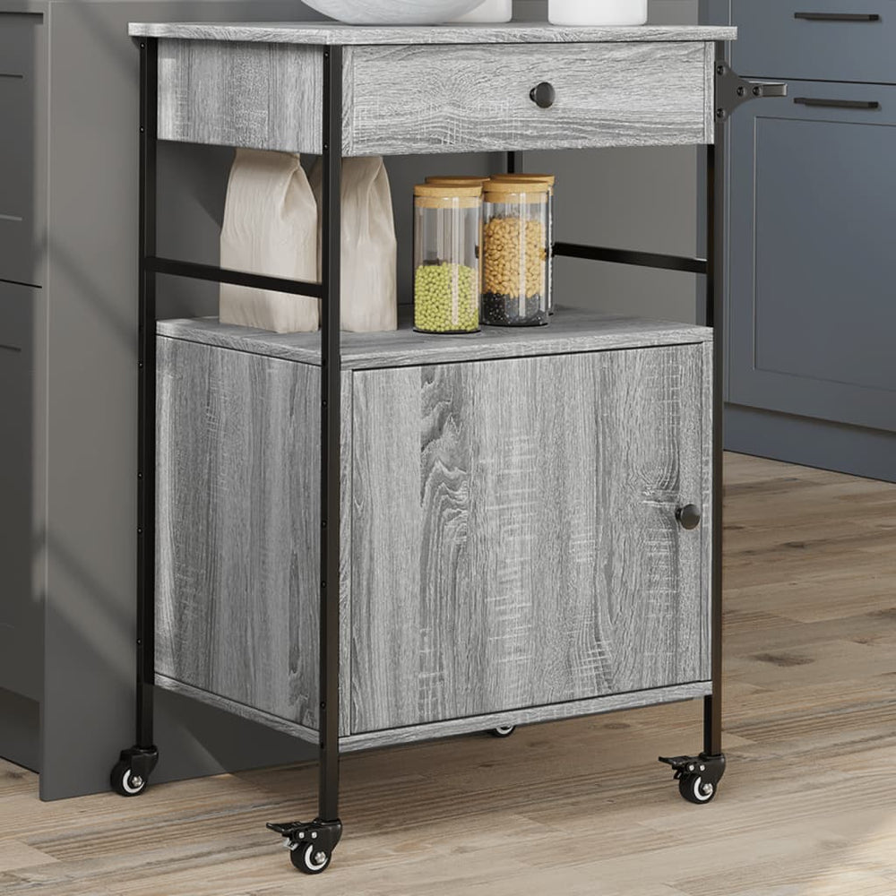 Küchenwagen Grau Sonoma 56x43x89,5 cm