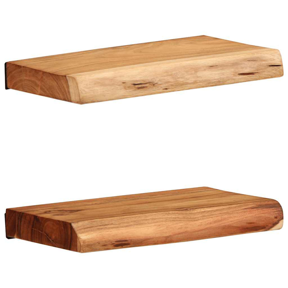 Massivholz Wandregale 30x20 cm, 2er Set