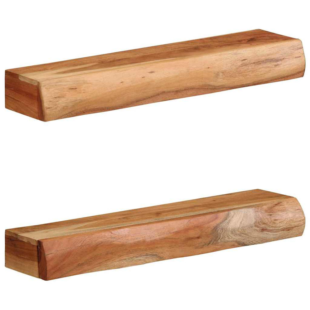 Wandregale 60x17x8 cm Akazie Massivholz 2er Set
