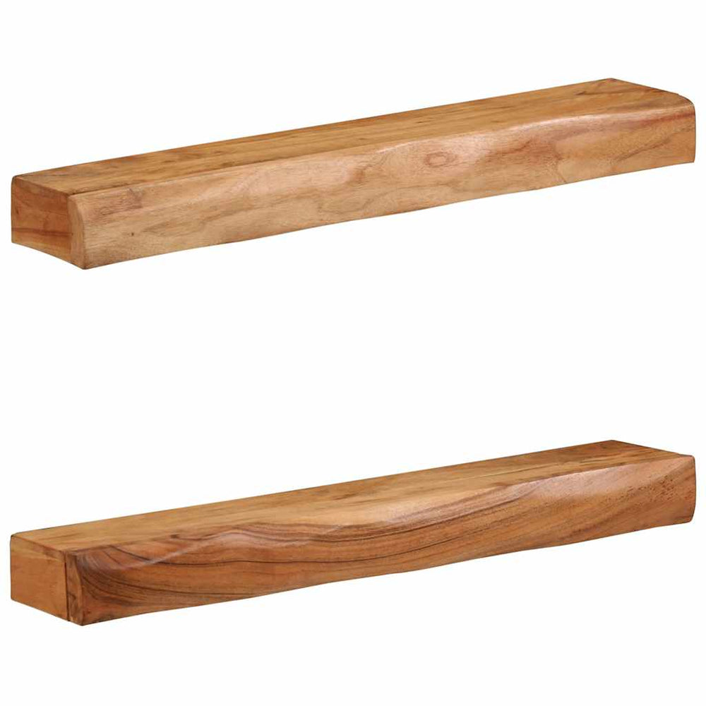 Massivholz Wandregale 80 cm, 2er Set