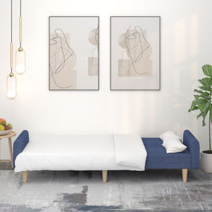 Blaues 2-Sitzer Schlafsofa Stoff