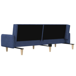 Blaues 2-Sitzer Schlafsofa Stoff