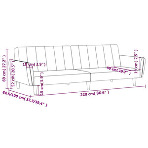 Blaues 2-Sitzer Schlafsofa Stoff