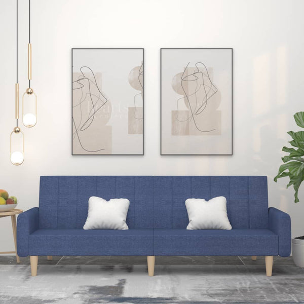 Blaues 2-Sitzer Schlafsofa Stoff
