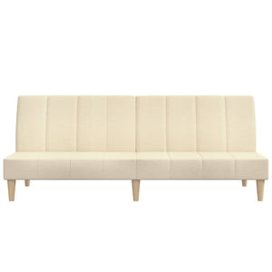 Schlafsofa 2-Sitzer Creme Stoff