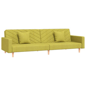 Grünes Schlafsofa 2-Sitzer mit Kissen