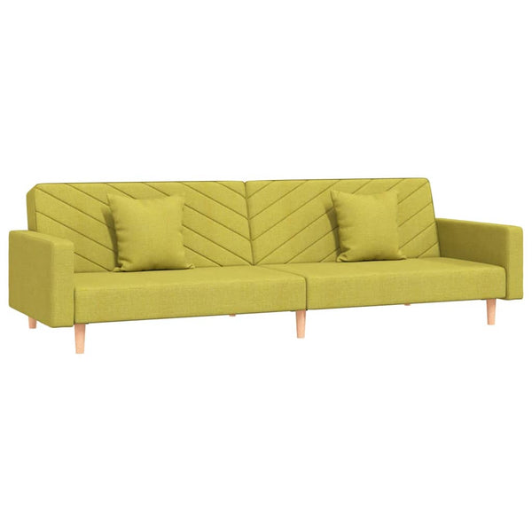 Grünes Schlafsofa 2-Sitzer mit Kissen
