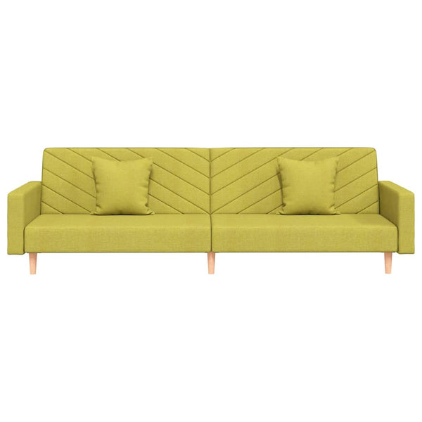 Grünes Schlafsofa 2-Sitzer mit Kissen