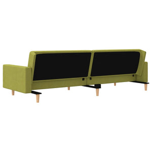 Grünes Schlafsofa 2-Sitzer mit Kissen