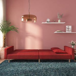 Schlafsofa 2-Sitzer Weinrot