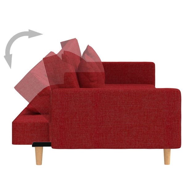 Schlafsofa 2-Sitzer Weinrot