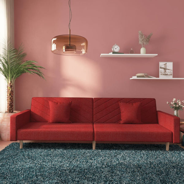 Schlafsofa 2-Sitzer Weinrot