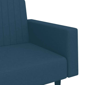 vidaXL 2-Seater Sofa Bed Blue Velvet