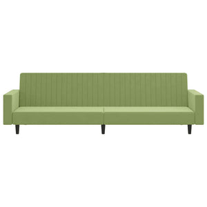 Schlafsofa 2-Sitzer Hellgrün Samt