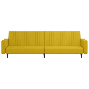 Gelbes Samt Schlafsofa 2-Sitzer