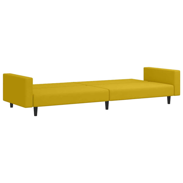Gelbes Samt Schlafsofa 2-Sitzer