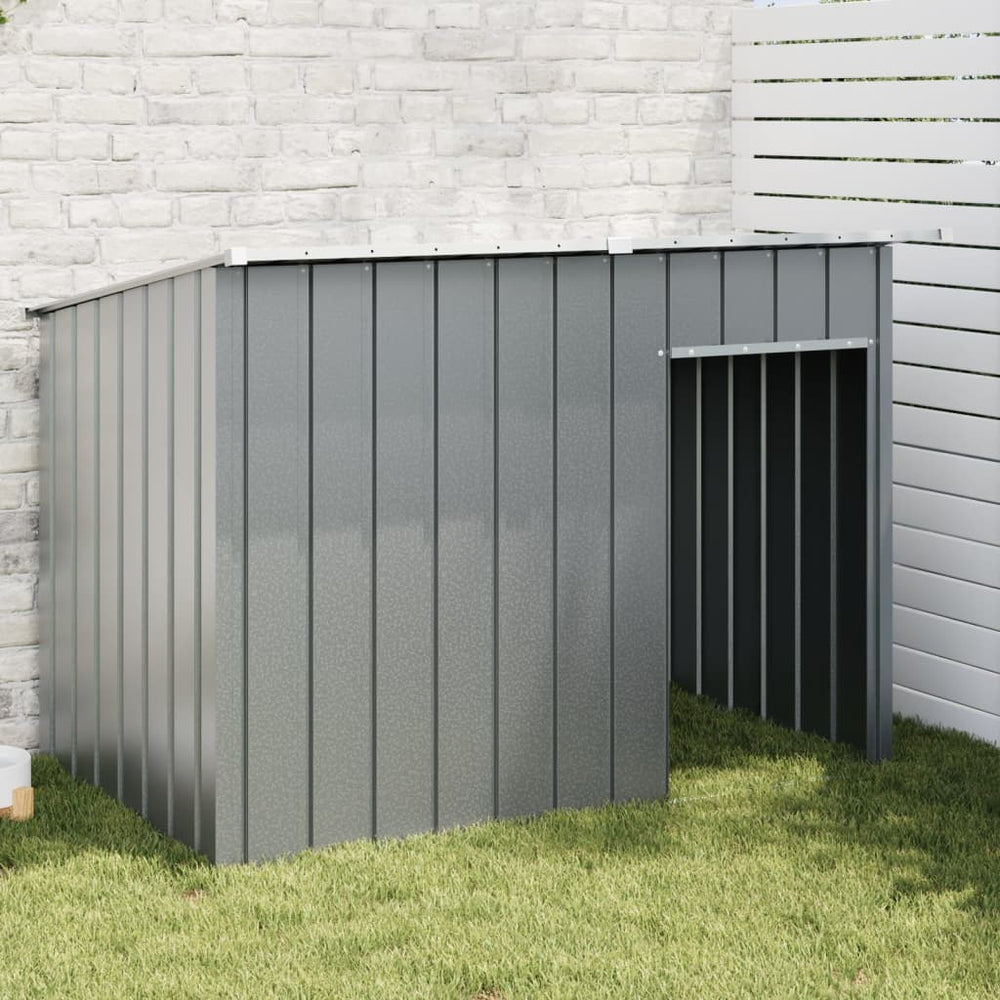 vidaXL Dog Kennel with Roof Anthracite 153x91x110 cm Galvanized Steel