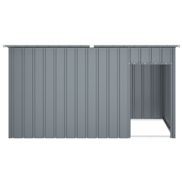 vidaXL Dog Kennel with Roof Anthracite 196x91x110 cm Galvanized Steel