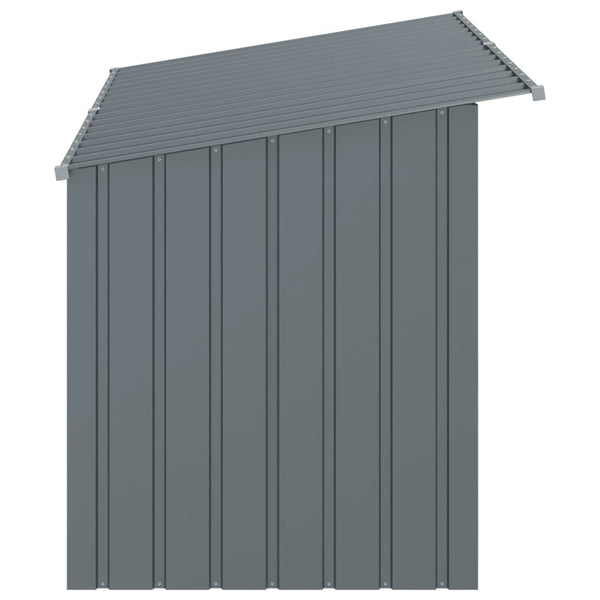 vidaXL Dog Kennel with Roof Anthracite 196x91x110 cm Galvanized Steel