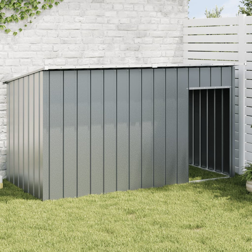 vidaXL Dog Kennel with Roof Anthracite 196x91x110 cm Galvanized Steel