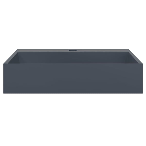 vidaXL Wash Basin 50x38x11 cm Mineral Cast/Marble Cast Anthracite