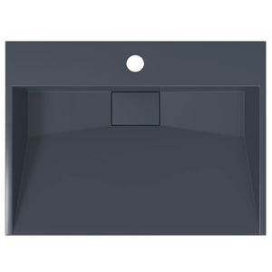 vidaXL Wash Basin 50x38x11 cm Mineral Cast/Marble Cast Anthracite